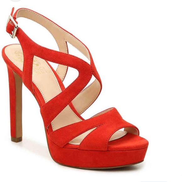 Vince Camuto Bold Red Platform Heels - Picture 1 of 6